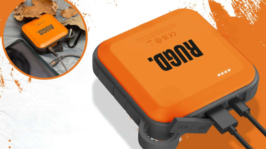 Charging RUGD camping power bank