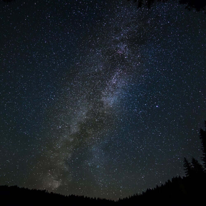 Stunning view of the Milky Way galaxy from a dark sky site campground in the UK, perfect for stargazing and escaping everyday life