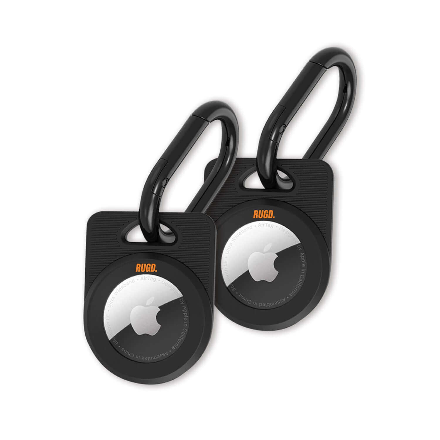 Durable Army Air Tag Case with carabiner clips for Apple AirTag, ideal camping accessory for securing and tracking valuables.