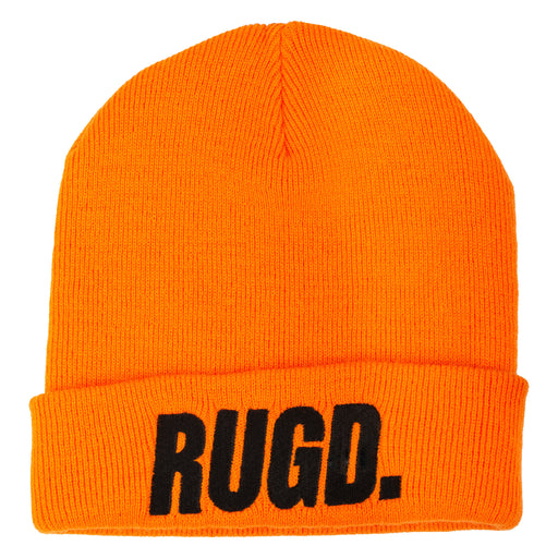 RUGD. Unisex Orange Beanie Hat